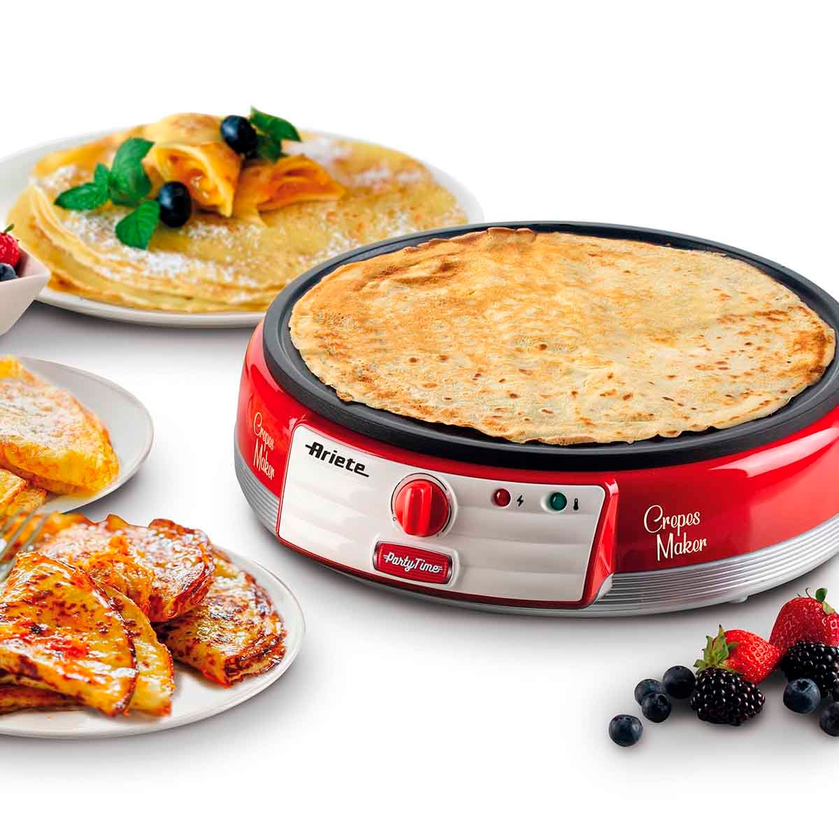 Máquina de Crepe Ariete 202 Party Time Retrô 1000W Vermelha - Imagem 3