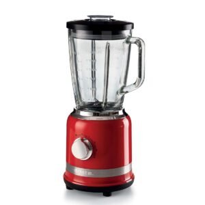 Liquidificador Ariete 585 Moderna Vermelho Copo de Vidro 1,5L 1000W - 220V, vermelha