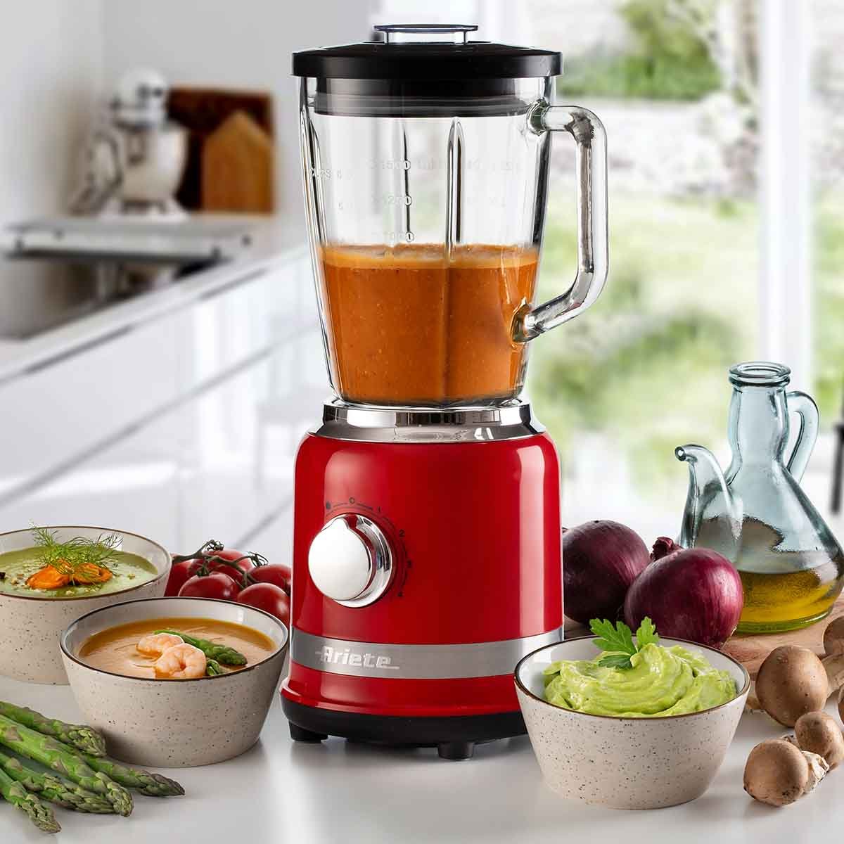 Liquidificador Ariete 585 Moderna Vermelho Copo de Vidro 1,5L 1000W - Imagem 4