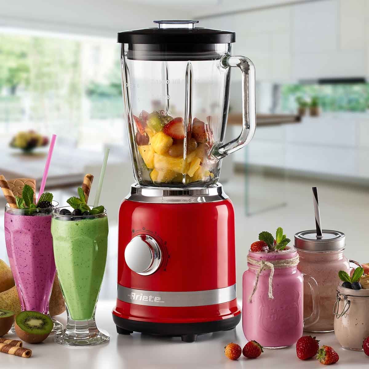 Liquidificador Ariete 585 Moderna Vermelho Copo de Vidro 1,5L 1000W - Imagem 6