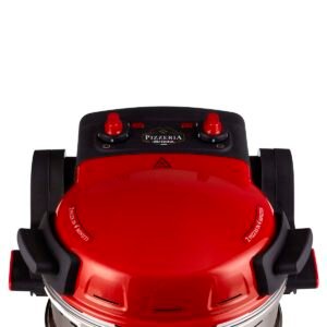 Forno de Pizza Elétrico Duplo Ariete 927 com Pedra Refratária 400ºC Vermelho - 127V