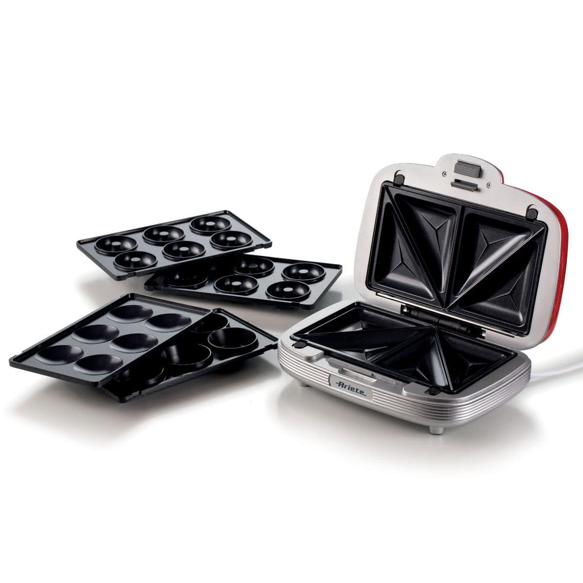 Sanduicheira Ariete 1972 Party Time 3 em 1 Retrô 700W Vermelha - Imagem 2