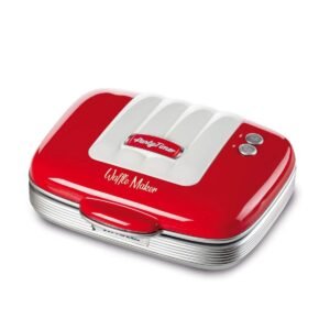 Máquina de Waffle Ariete 1973 Party Time Retrô 700W Vermelha - 220V