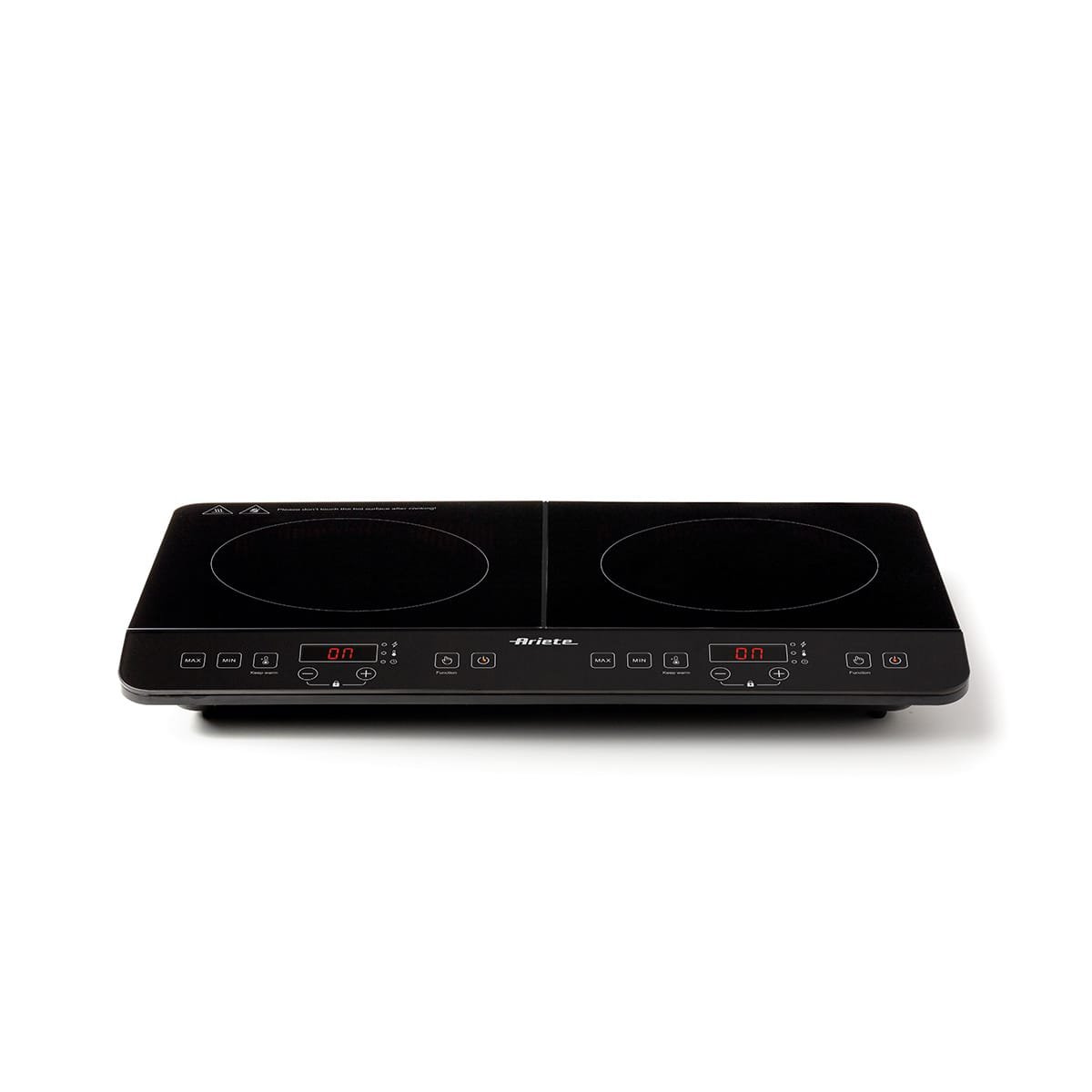 Cooktop de Indução Portátil Ariete 1998 Vitrocerâmico 2 bocas Touch Screen Preto